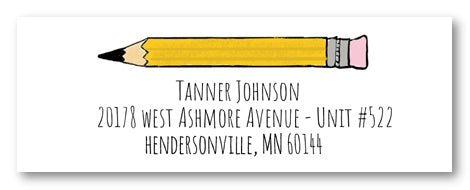 Pencil Address Label