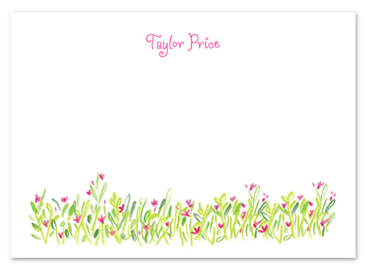 Pink Wildflower Flat Cards
