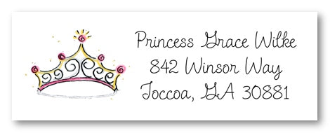 Princess Crown Address Labels