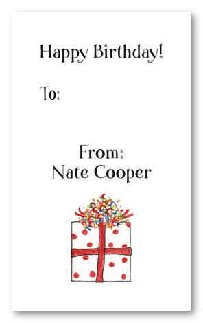 Red Dot Gift Personal Calling Cards - Vertical Design