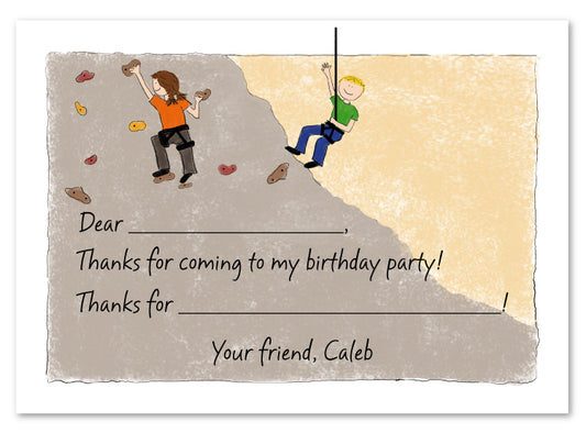 Rock Climbing Flat Card