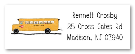 School Bus Address Label