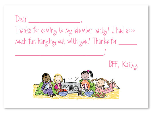 Slumber Party Flat Notecard