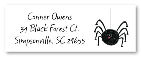 Spider Address Labels