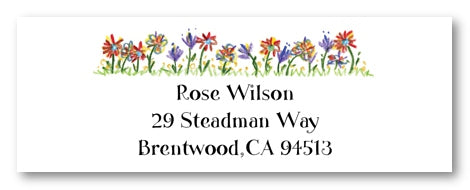 Summer Wildflowers Address Label