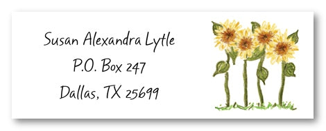 Sunflowers Address Labels
