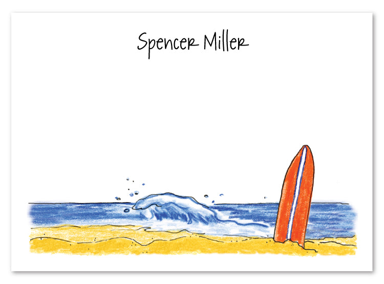 Surfboard Flat Note Card