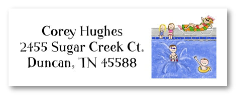 Swimming Pool Address Labels – AmyAdele.com