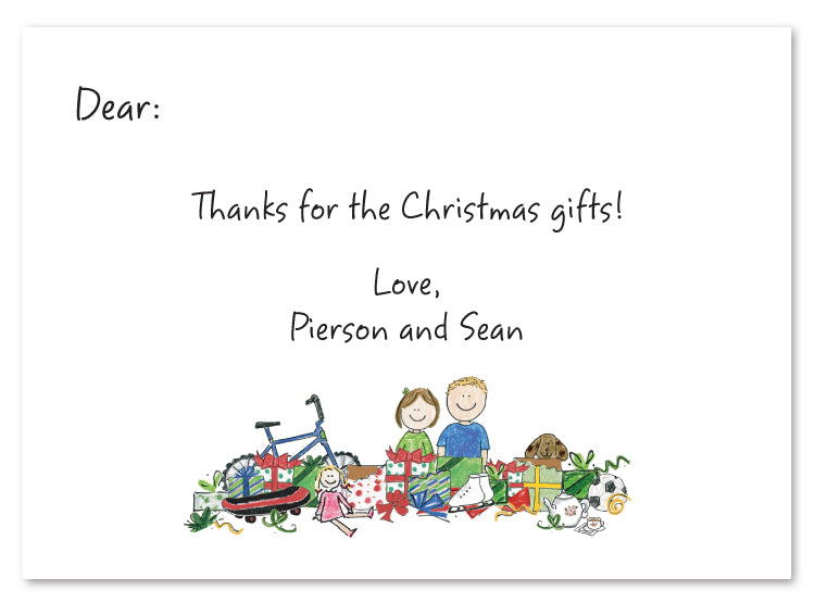 Thankful Christmas Kids Flat Card