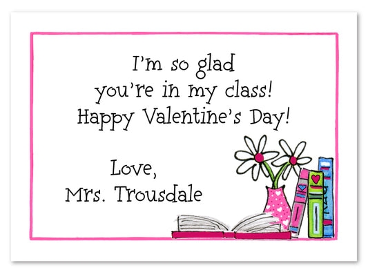 Valentine Books Card