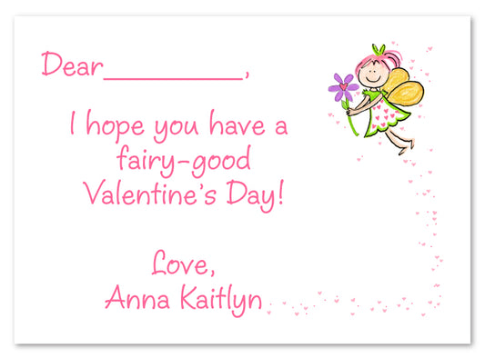 Valentine Fairy Flat Notecard