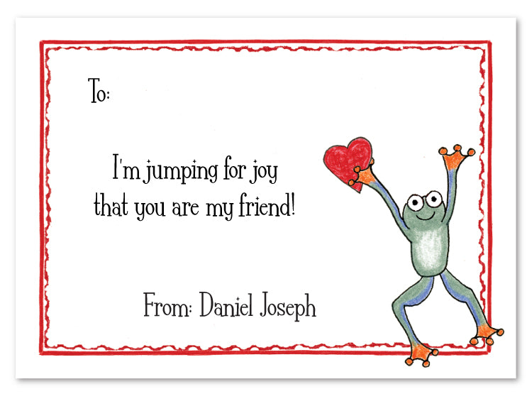Valentine Frog Flat Note Card