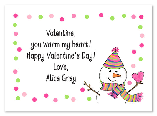 Valentine Snowman Flat Cards