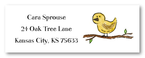 Yellow Bird Address Labels