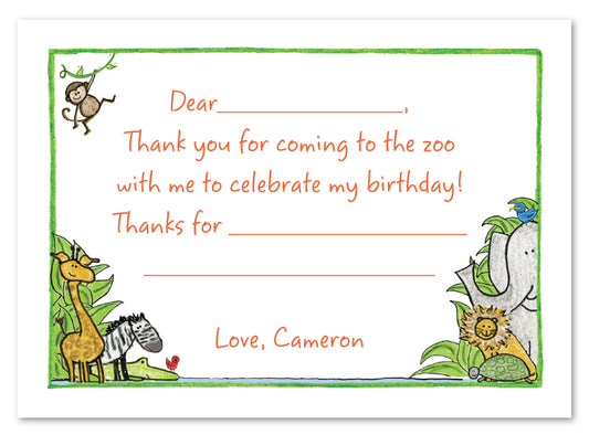 Zoo Flat Notecard