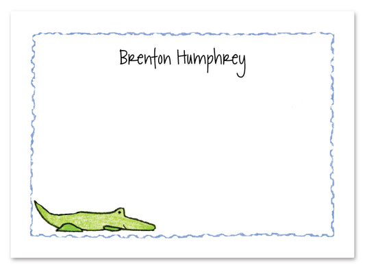 Alligator Flat Notecard