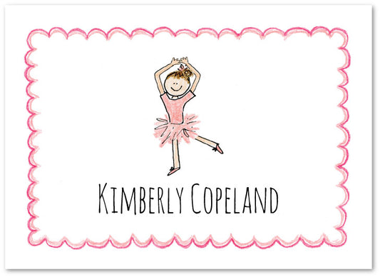 Brunette Ballerina Stationery