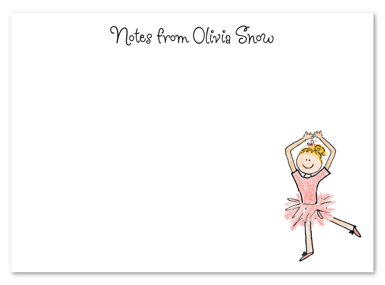 Blonde Ballerina Flat Card