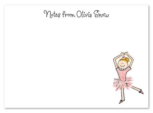 Blonde Ballerina Flat Card