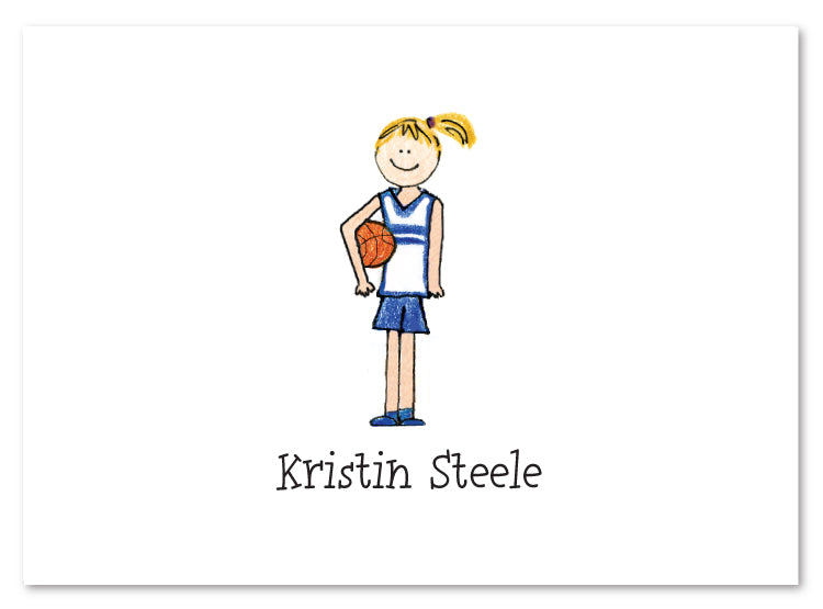 Blonde Basketball Girl Stationery