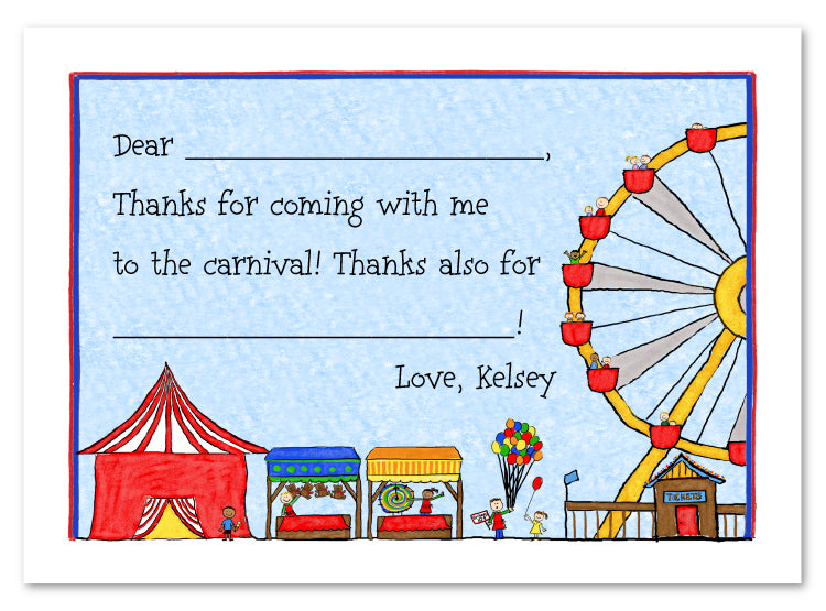 Carnival Flat Notecard