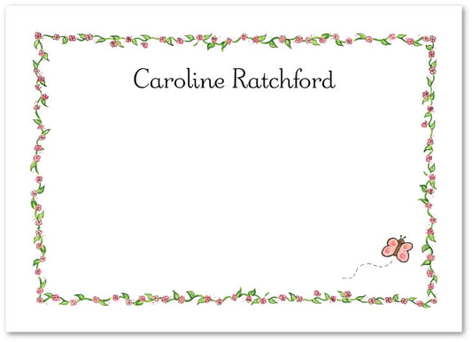 Caroline Border Flat Card