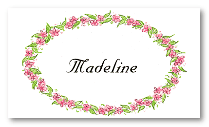 Madeline Oval Border Calling Card Design