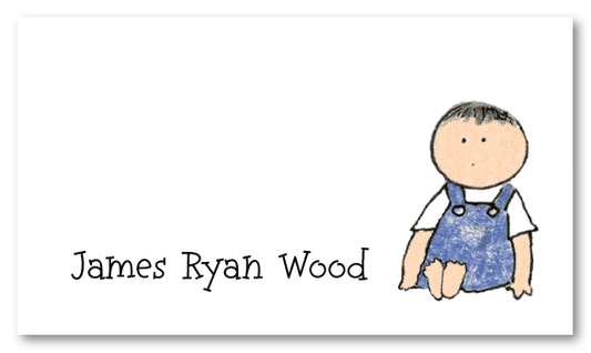 Garden Baby Boy Calling Card Design