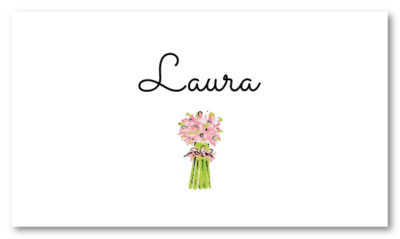 Pink Bouquet Calling Card Design