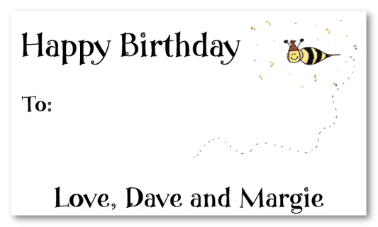 Birthday Party Bee Personal Calling Cards