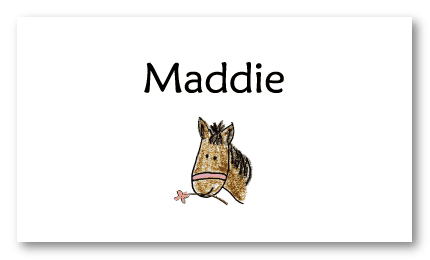 Horse Personal Calling Cards