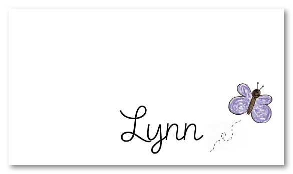 Lynn's Purple Butterfly Personal Calling Cards