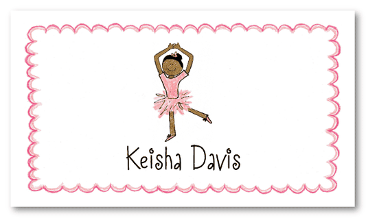 African American Ballerina Personal Calling Cards