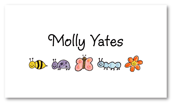 Girly Bugs Calling Cards