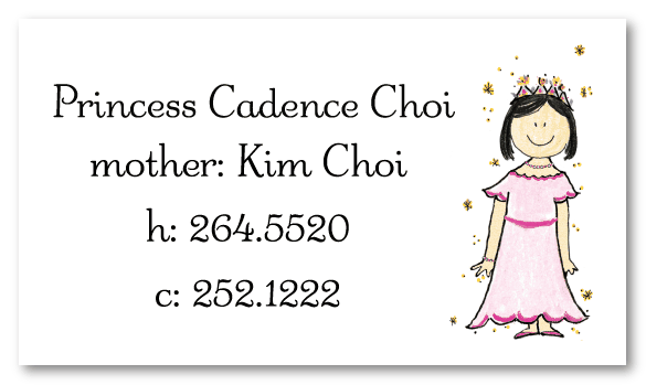 Asian Princess Calling Cards