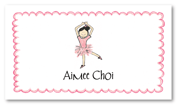 Asian Ballerina Calling Cards