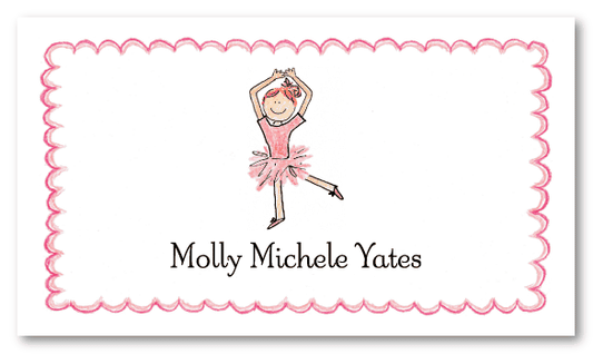 Red Head Ballerina Calling Cards