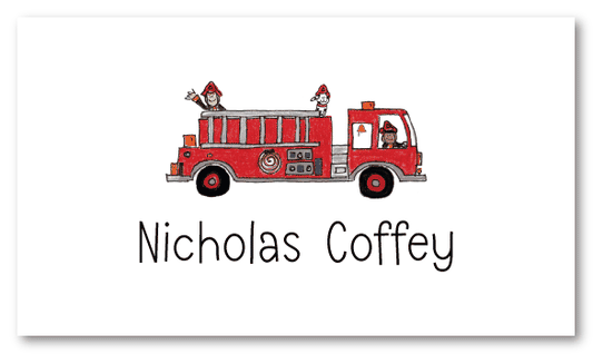Fire Truck Calling Cards