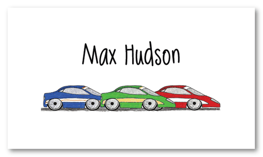 Race Cars Calling Cards