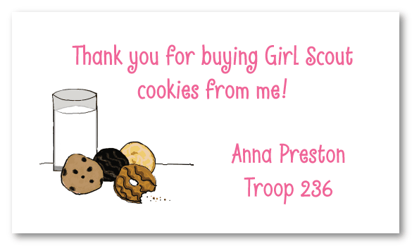 Milk and Cookies Calling Card