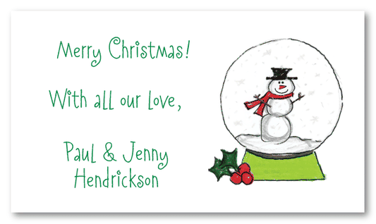 Christmas Snow Globe Calling Card