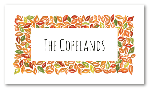 Fall Leaves Calling Cards