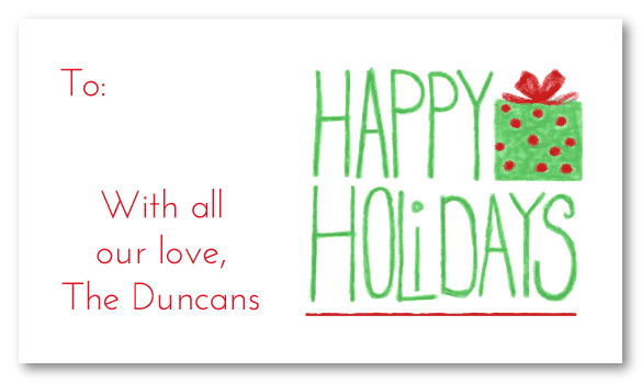 Happy Holidays Calling Card
