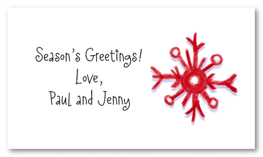 Red Snowflake Calling Cards