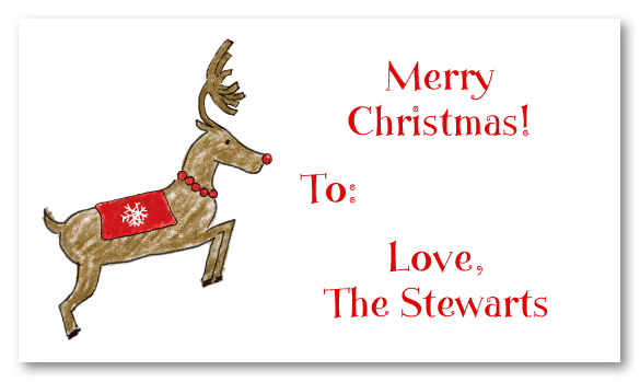 Prancing Rudolf Calling Cards – AmyAdele.com