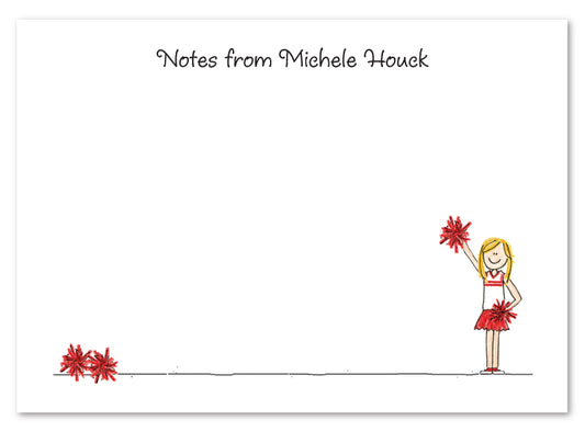 Blonde Cheerleader Flat Card
