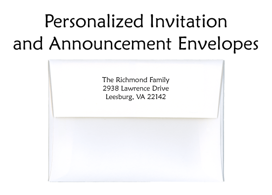 Personalized Invitation Envelopes