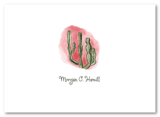 Pink Cactus Stationery