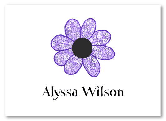 Purple Daisy Stationery