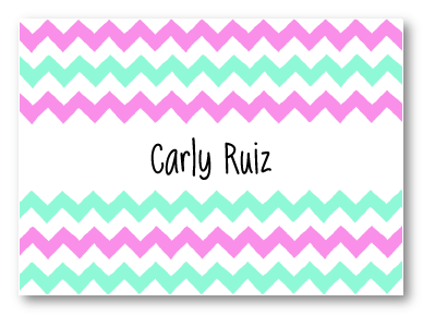 Pink and Blue Zig Zag Stationery